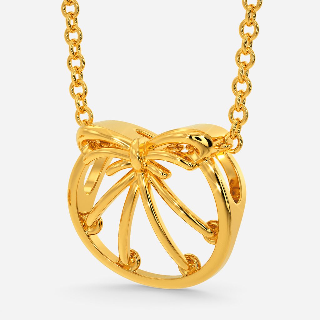 Bow line Lace Gold Pendants