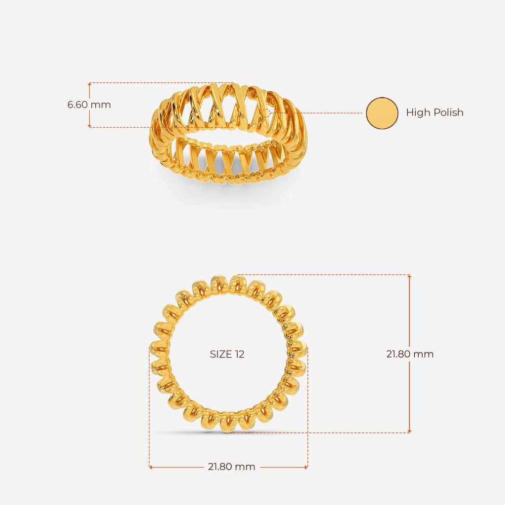 Kriss Kross Lace Gold Rings image