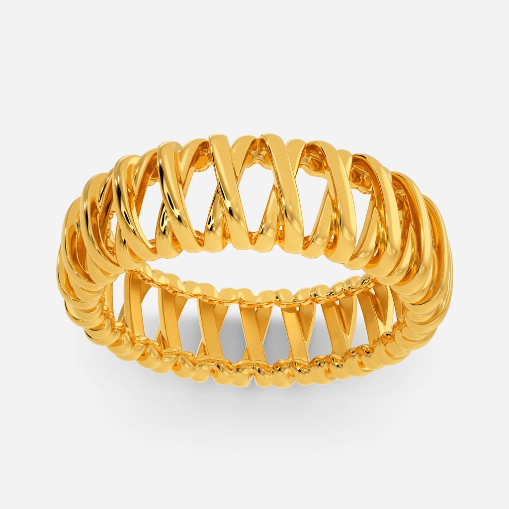 Kriss Kross Lace Gold Rings alternate view 3