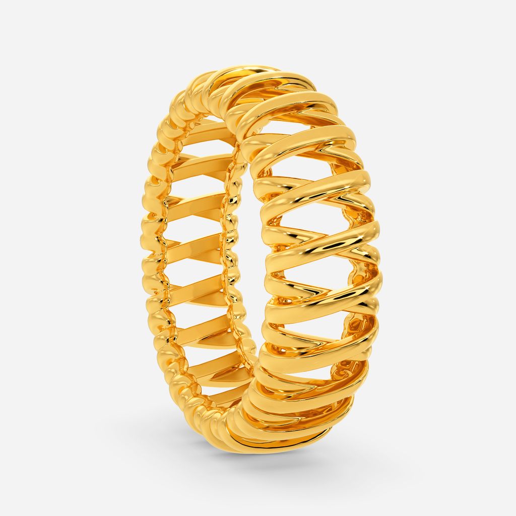 Kriss Kross Lace Gold Rings image