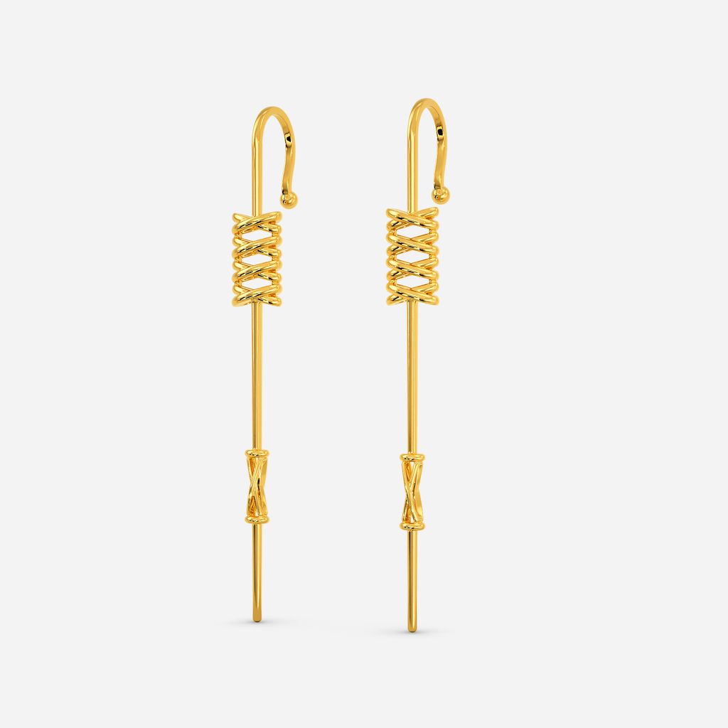 Kriss Kross Lace Gold Earrings