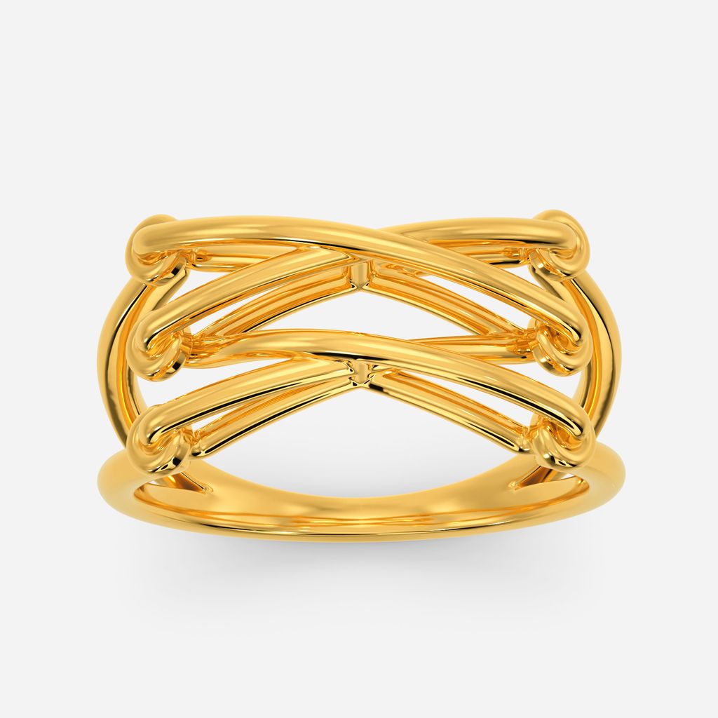 Lattice Lace Gold Rings alternate view 3