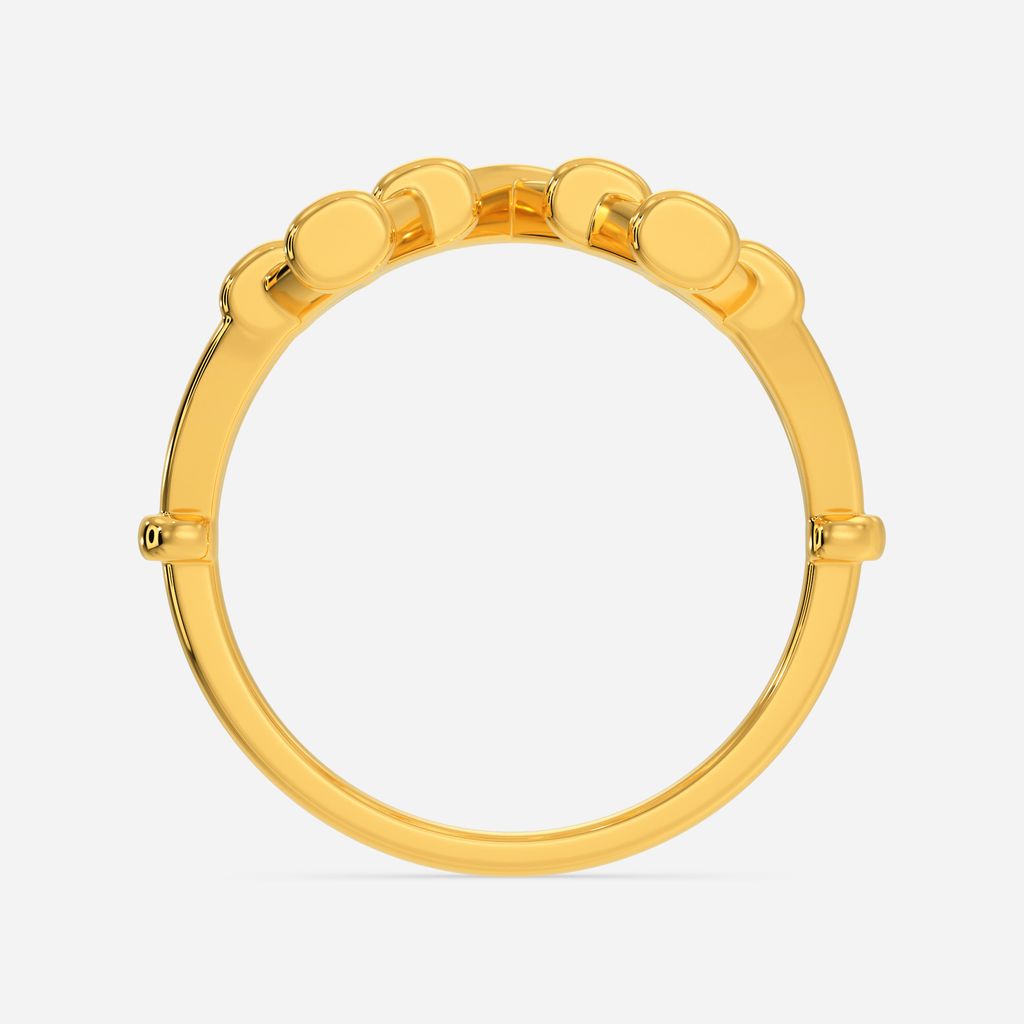 Checkered Board Lace Gold Rings image