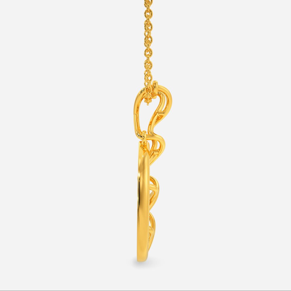 Cross Lock Lace Gold Pendants