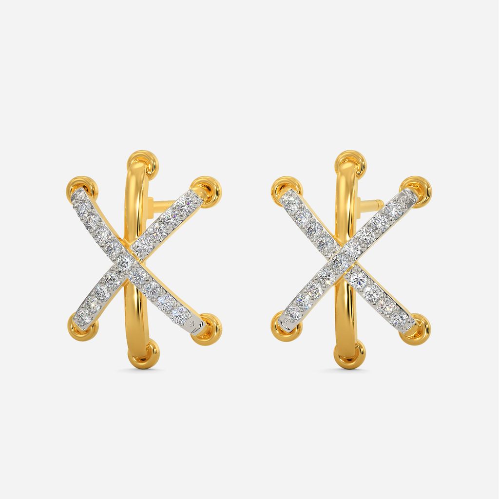 Hidden Knot Lace Diamond Earrings