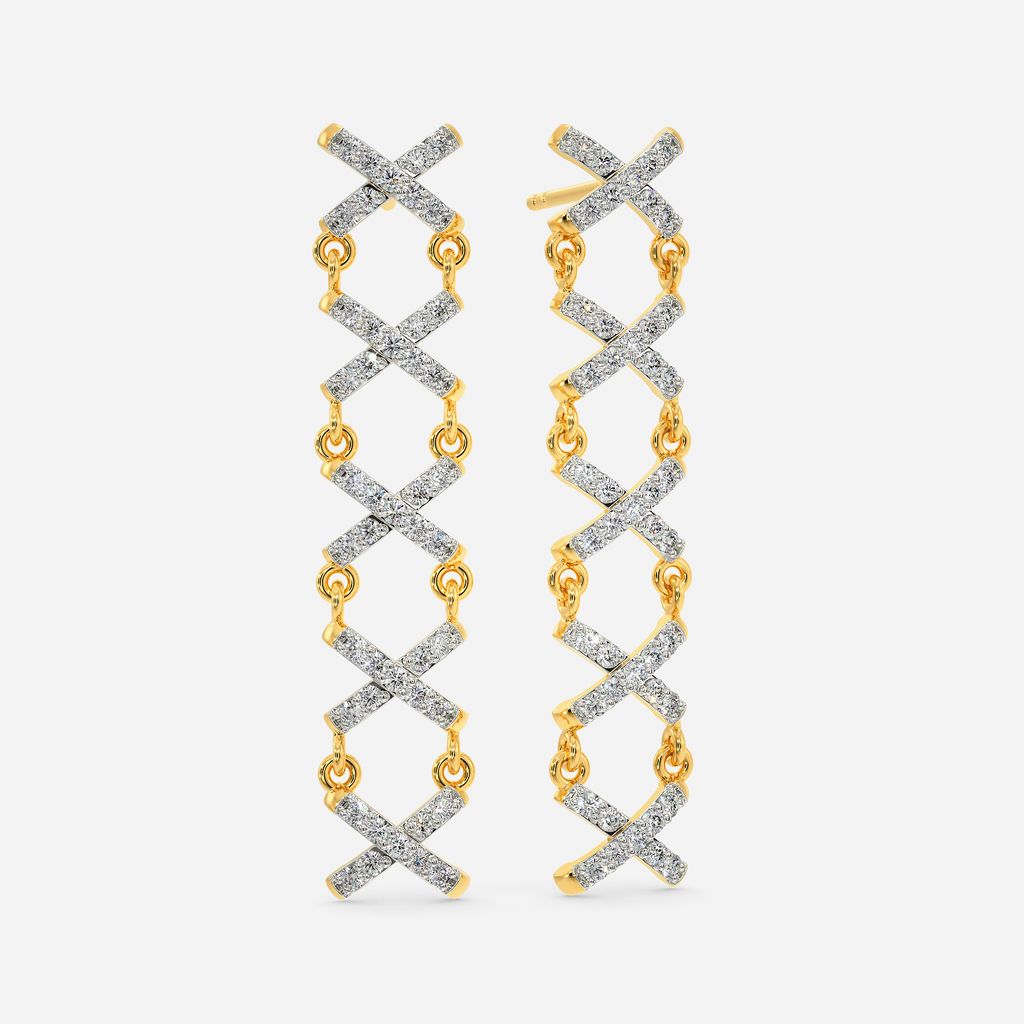 Free flow Lace Diamond Earrings