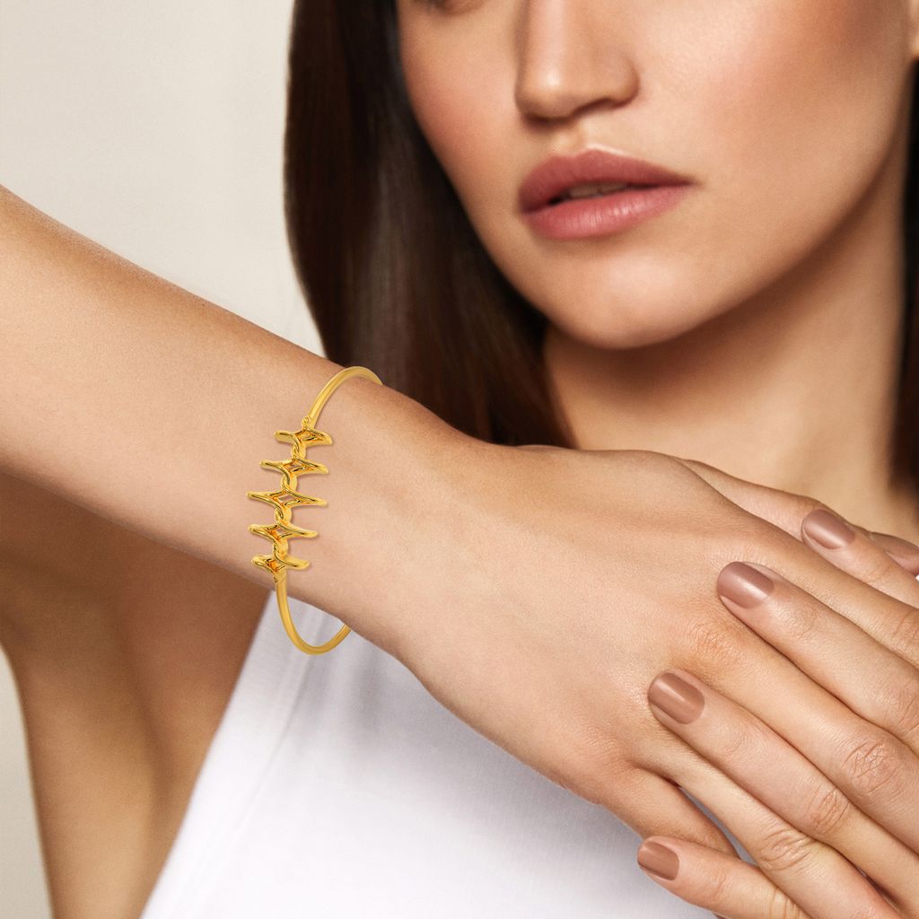 Two Loop Knot Gold Bangles