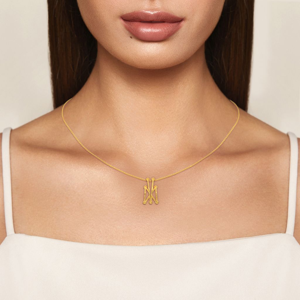 Double Back Lace Gold Pendants