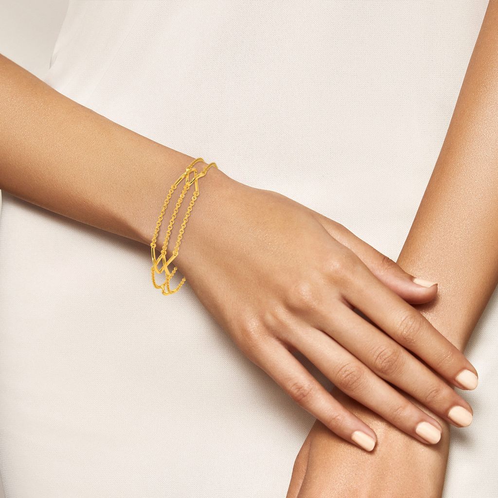 Kriss Kross Lace Gold Bracelets