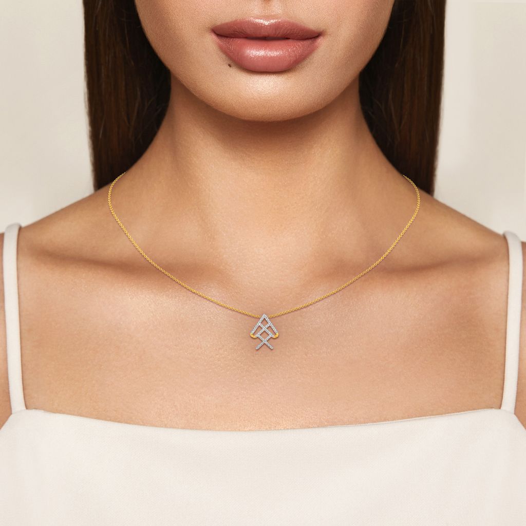 Zippered Lace Diamond Pendants