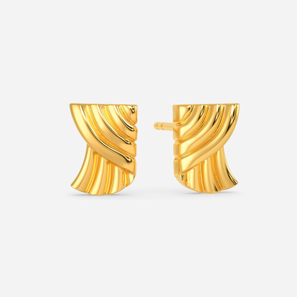 Wrapped in Chic Gold Earrings