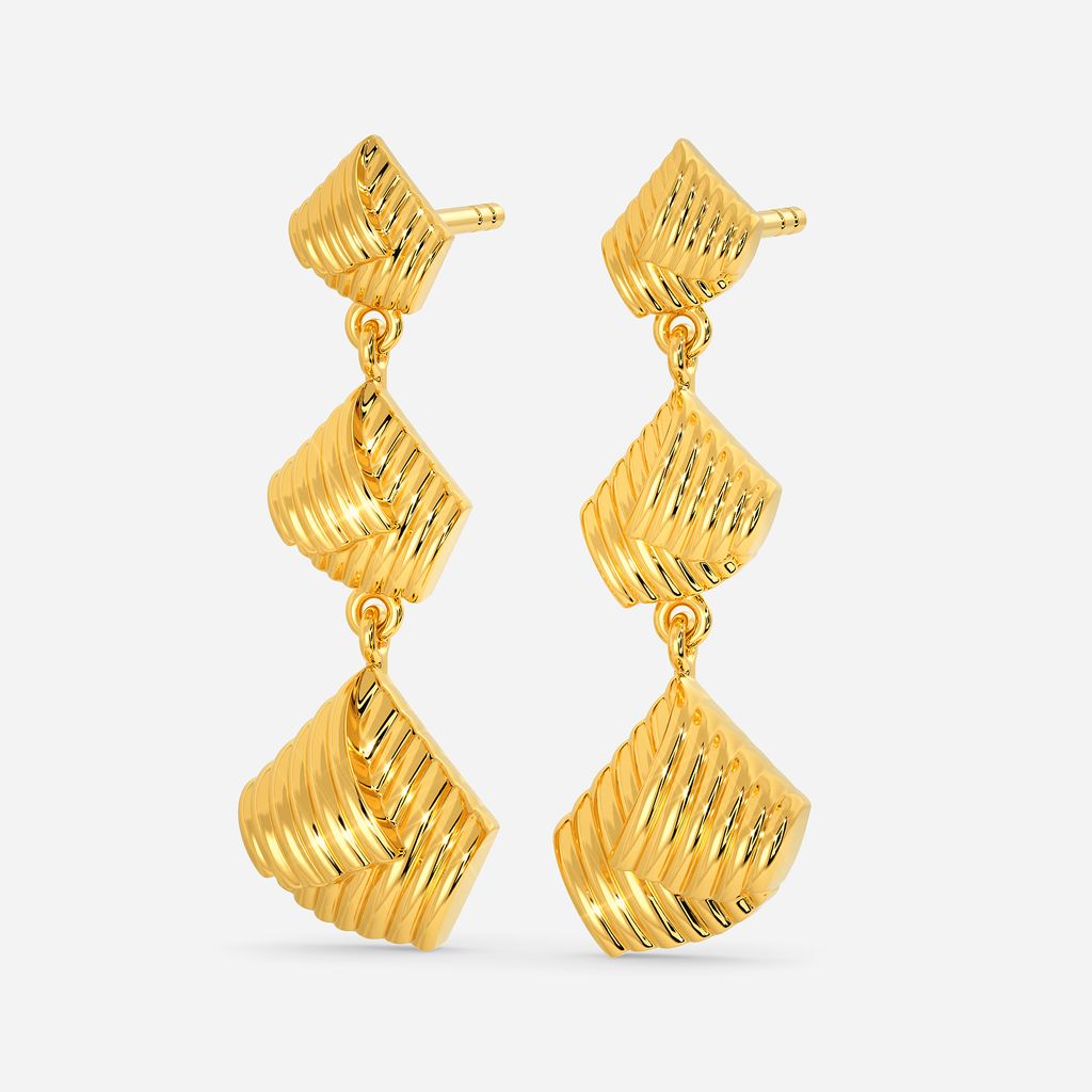 Pile on the Drama Gold Earrings