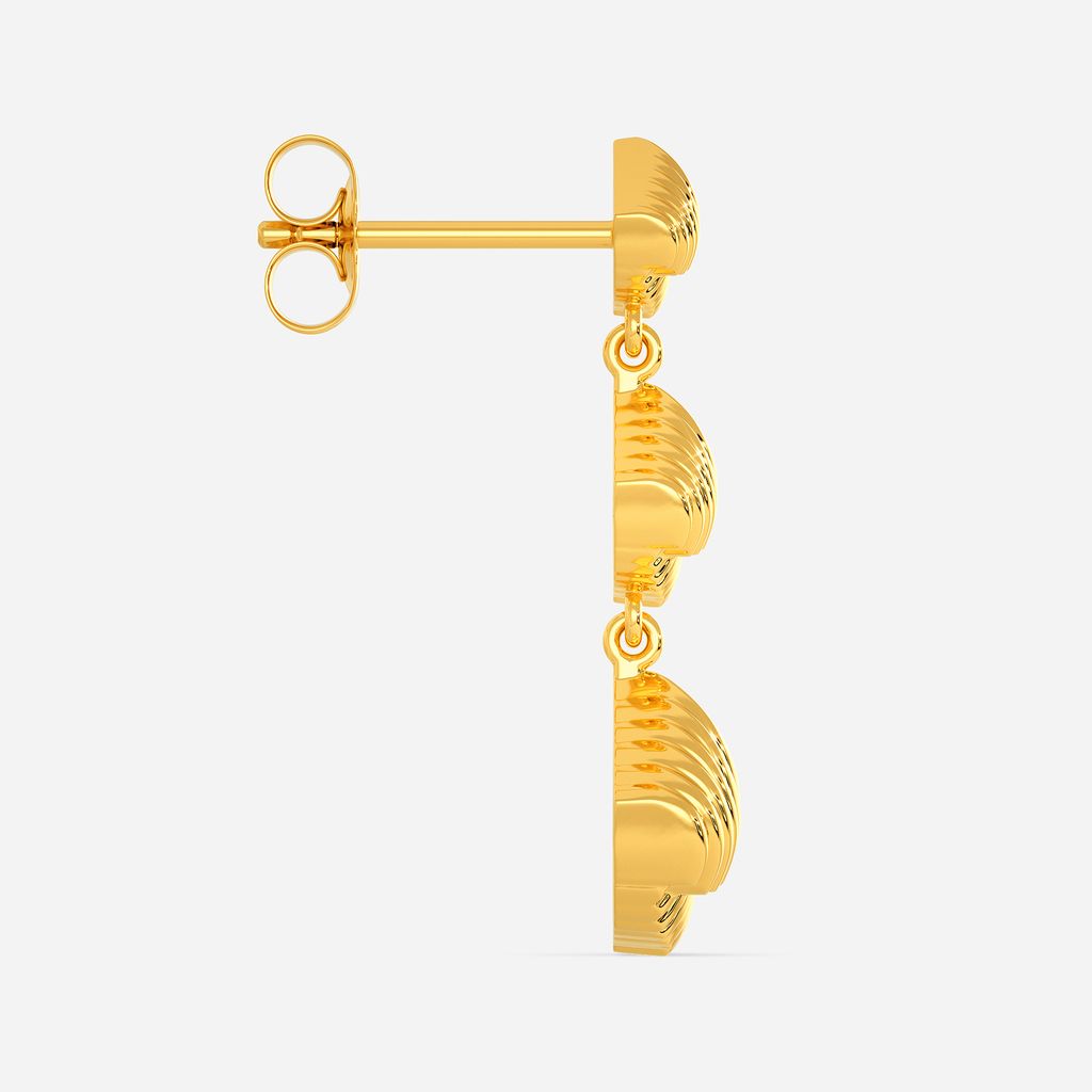 Pile on the Drama Gold Earrings