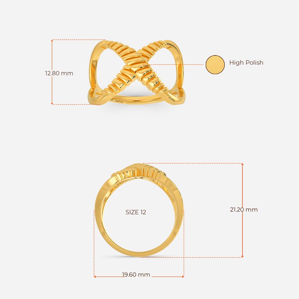 Tiered Tryst Gold Rings image