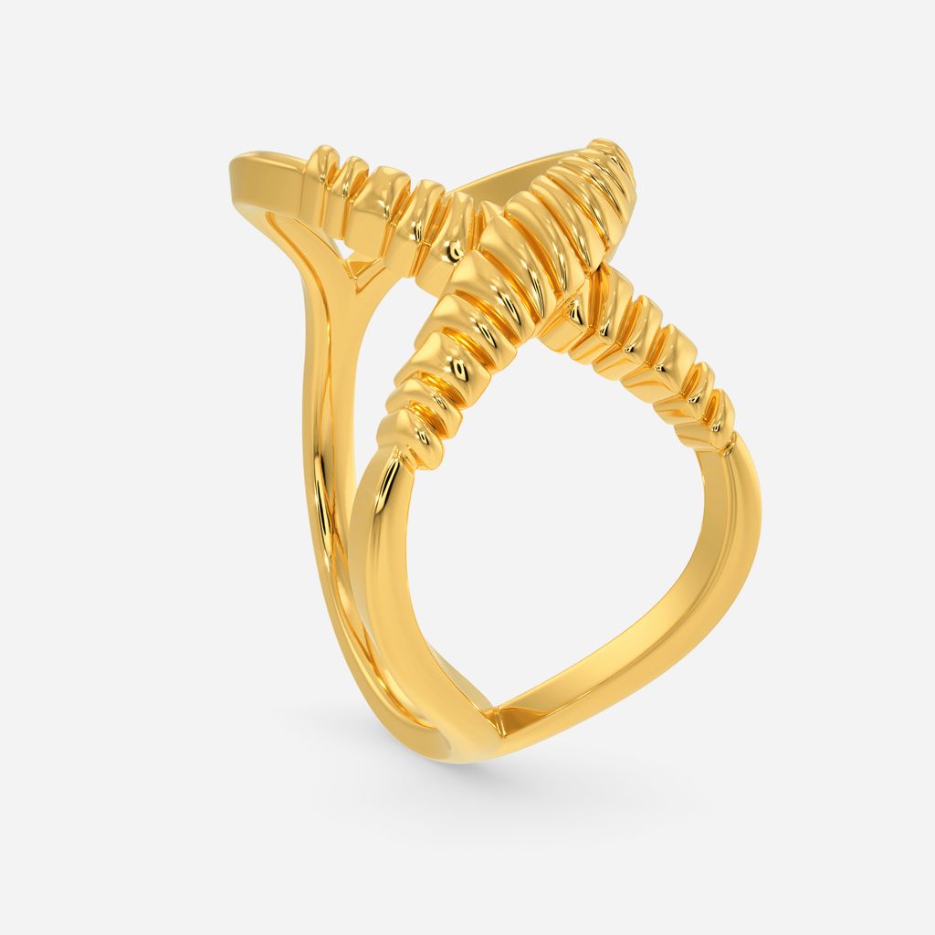 Tiered Tryst Gold Rings image