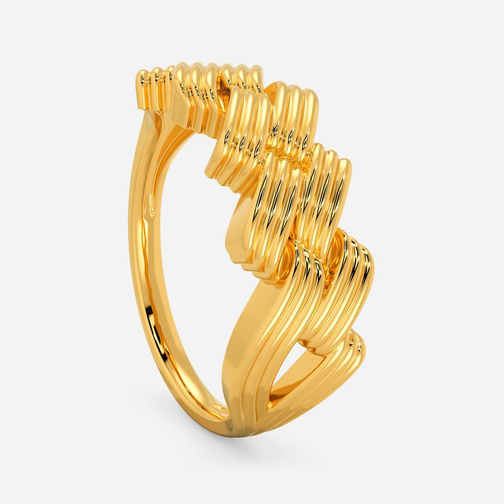 Furry Folds Gold Rings image