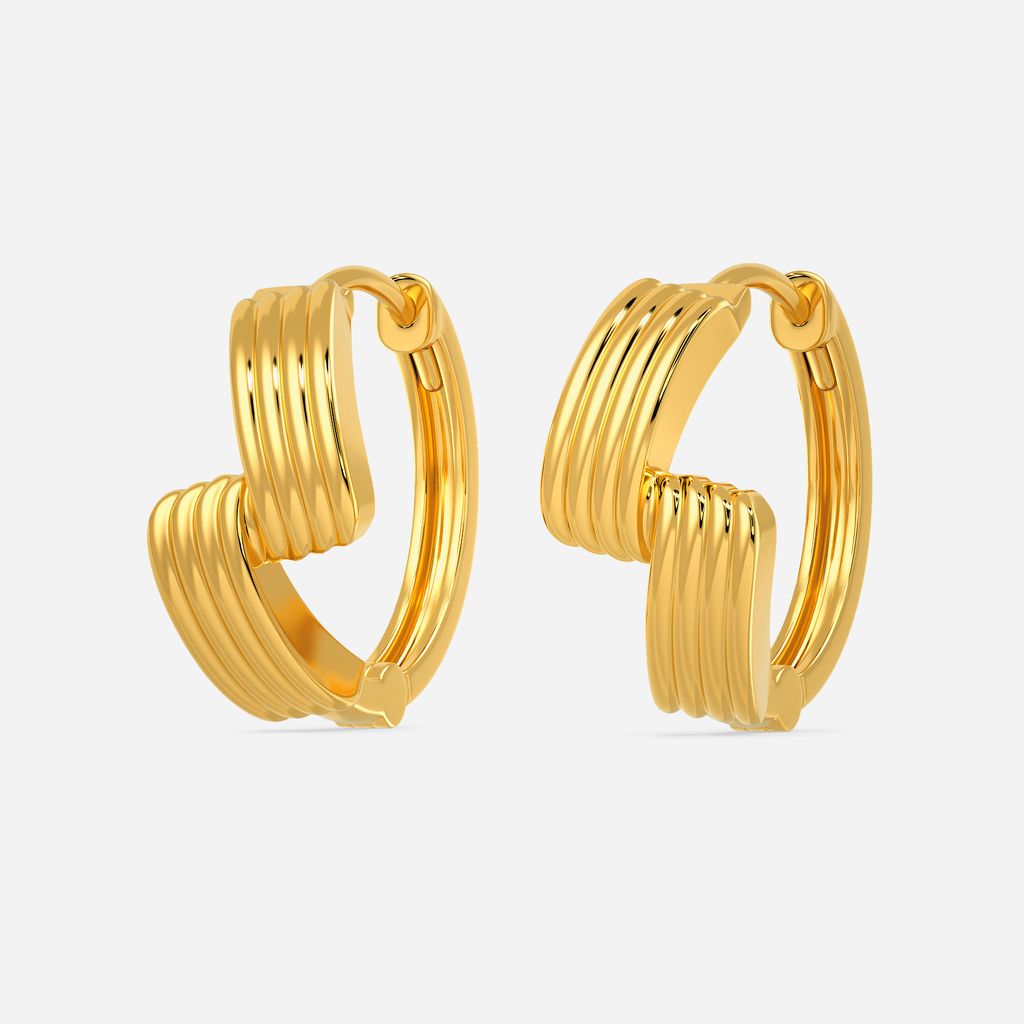 Furry Folds Gold Earrings