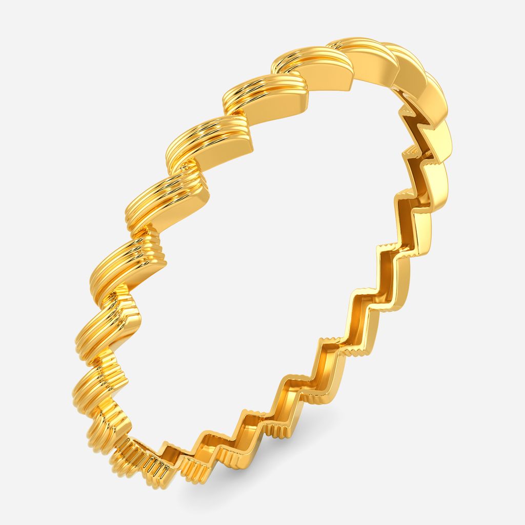 Furry Folds Gold Bangles