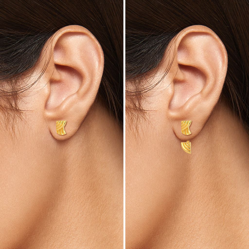 Wrapped in Chic Gold Earrings