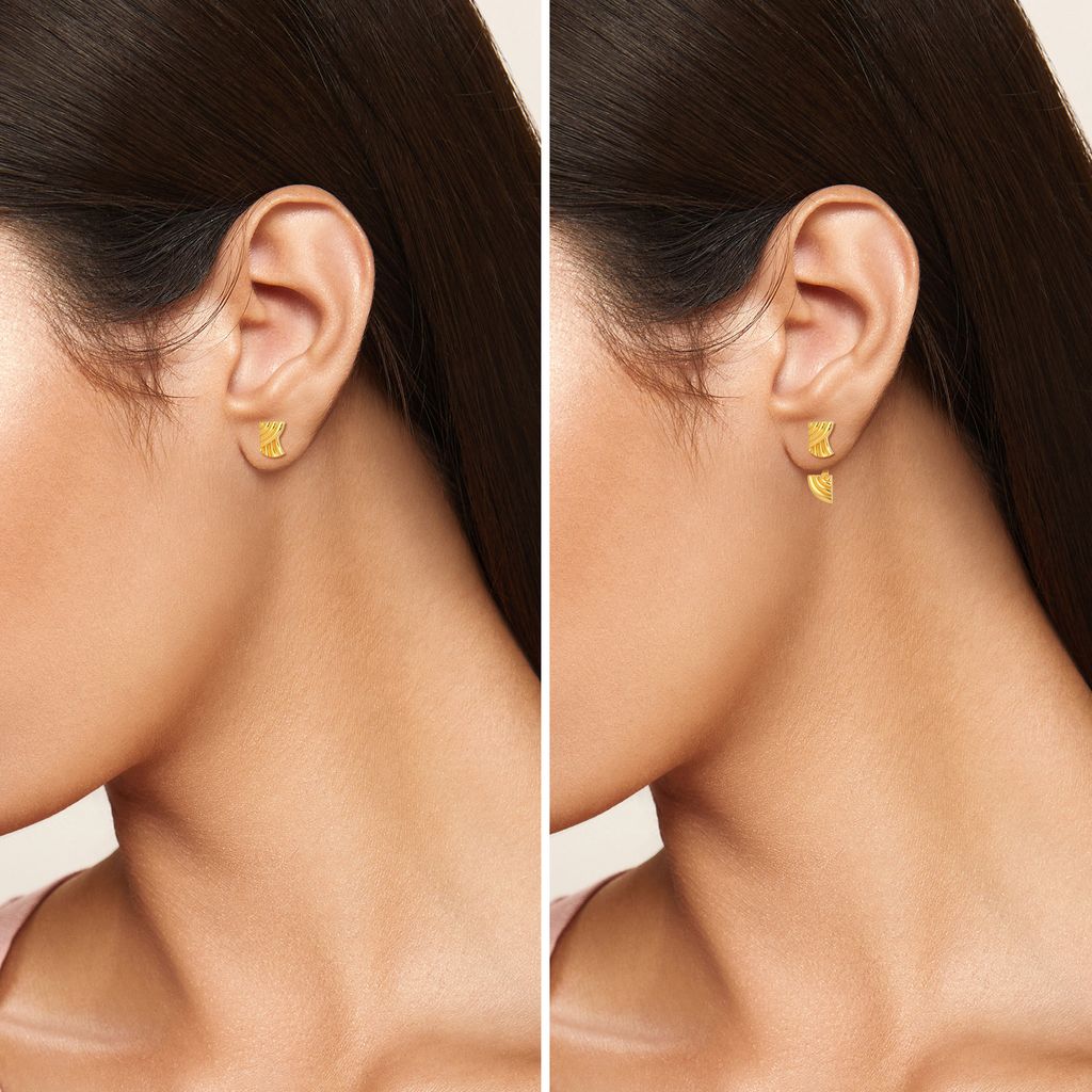 Wrapped in Chic Gold Earrings