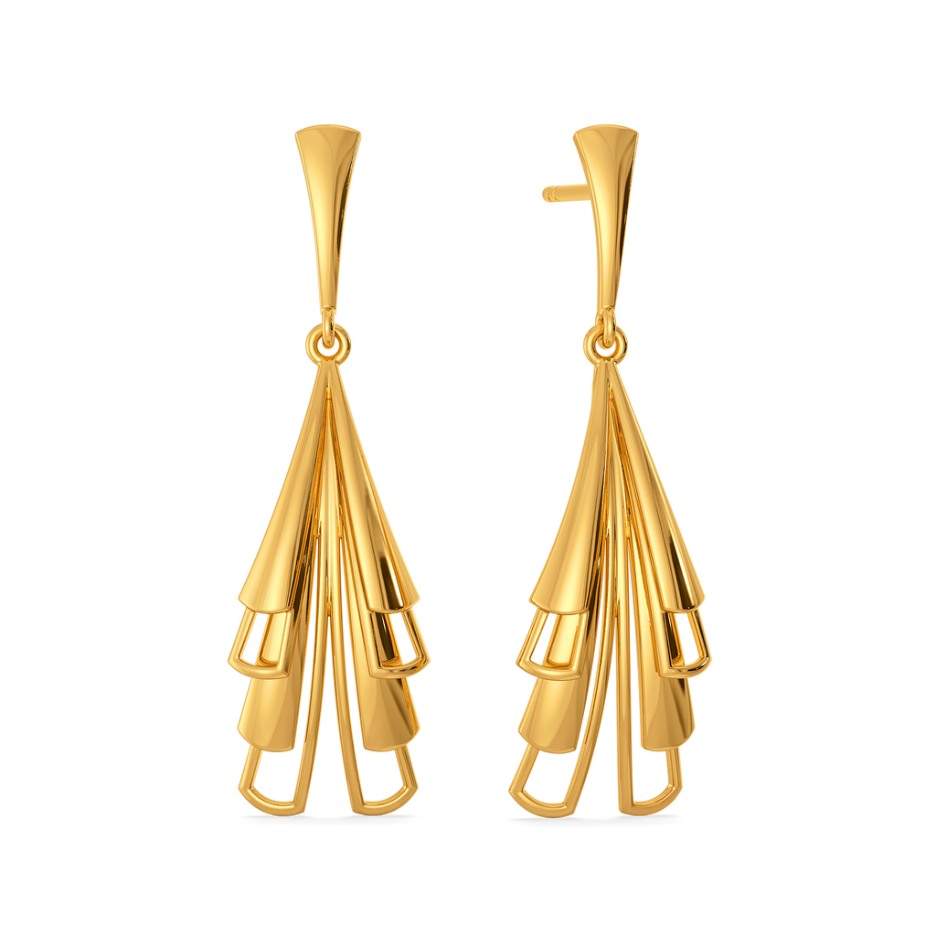 Depth Play Gold Earrings