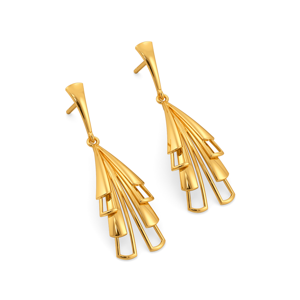 Depth Play Gold Earrings