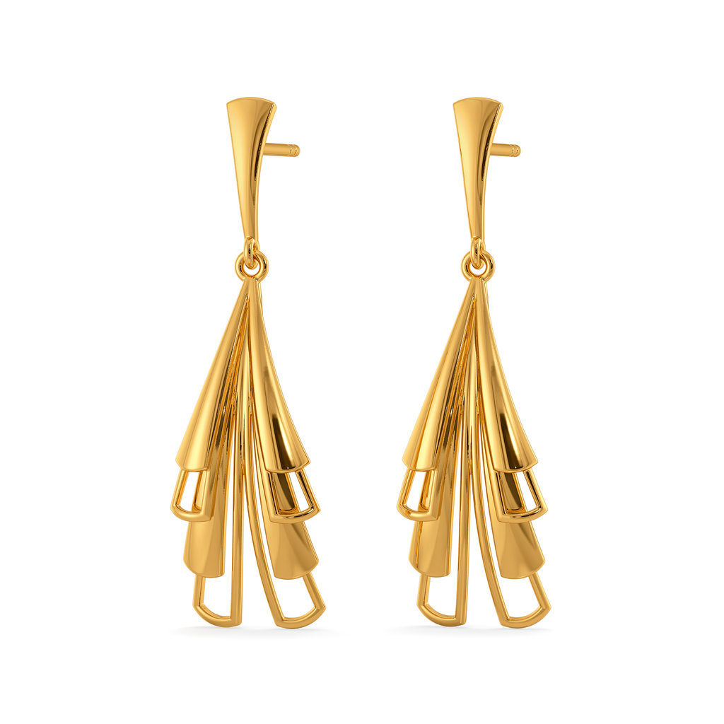 Depth Play Gold Earrings