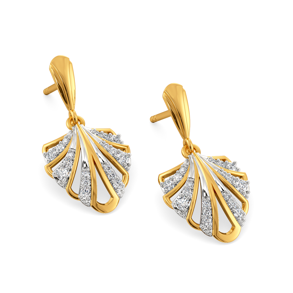 Art of Layered Expression
 Diamond Earrings