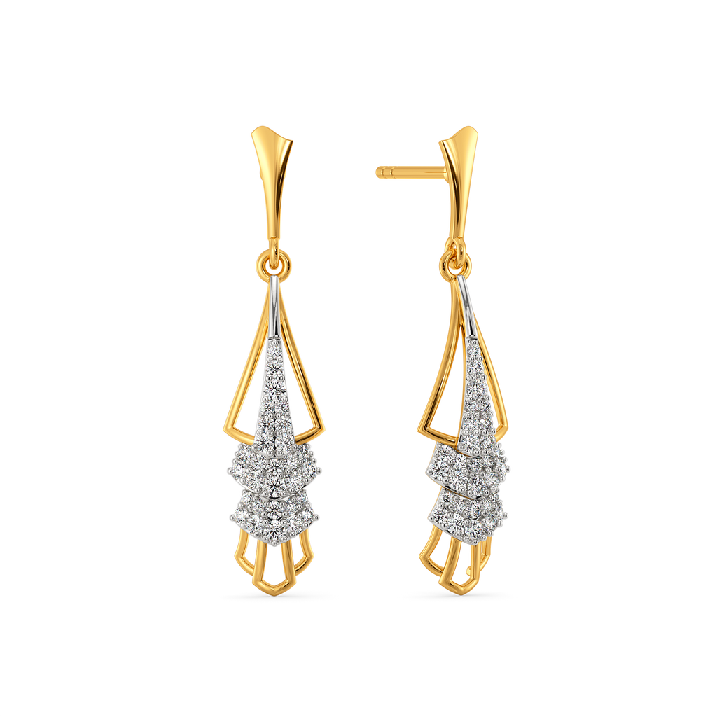 Layered Trail Diamond Earrings