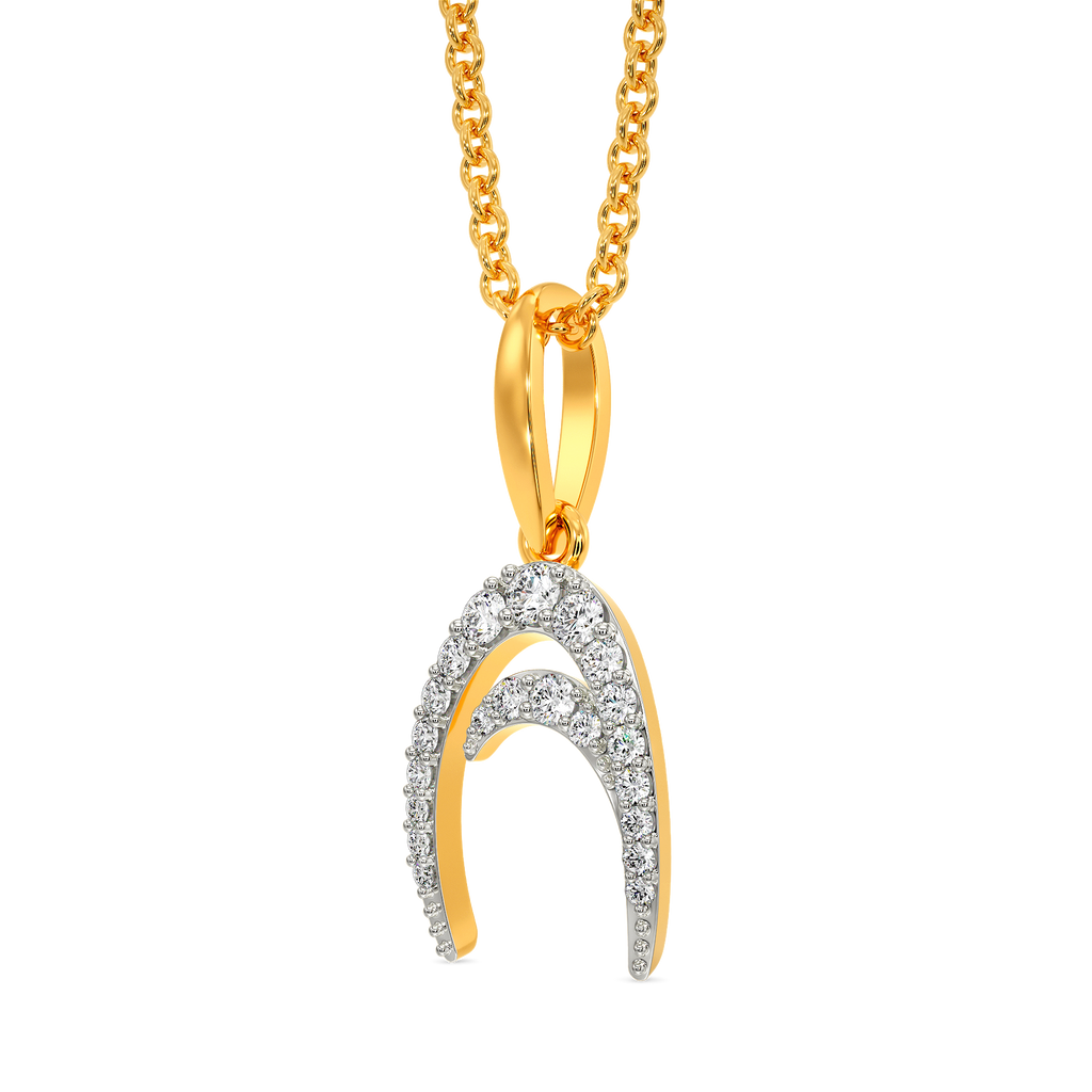 Feathered Simplicity Diamond Pendants