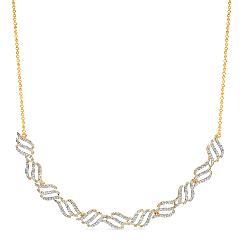 Marabou Feathers Diamond Necklaces