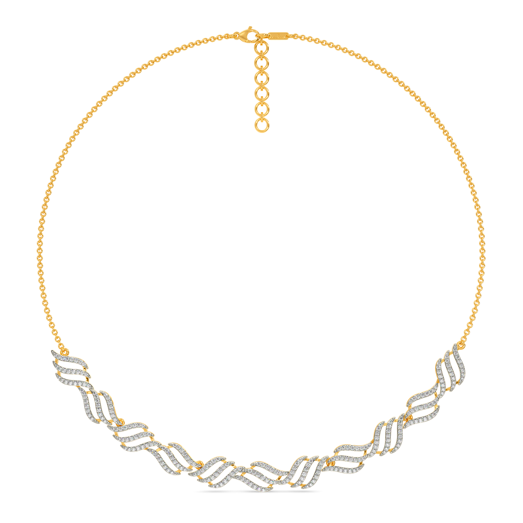 Marabou Feathers Diamond Necklaces