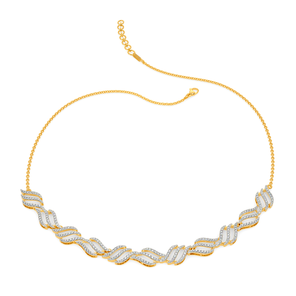 Marabou Feathers Diamond Necklaces