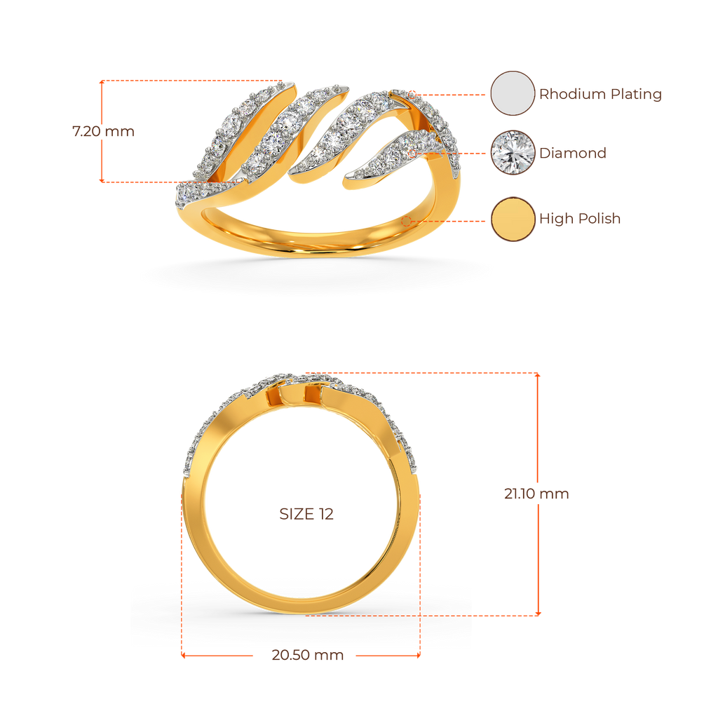 Dramatic Feathers Diamond Rings image