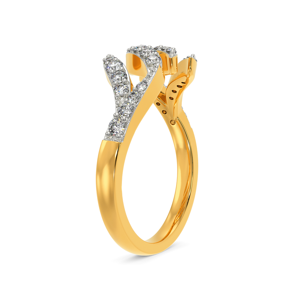 Dramatic Feathers Diamond Rings image
