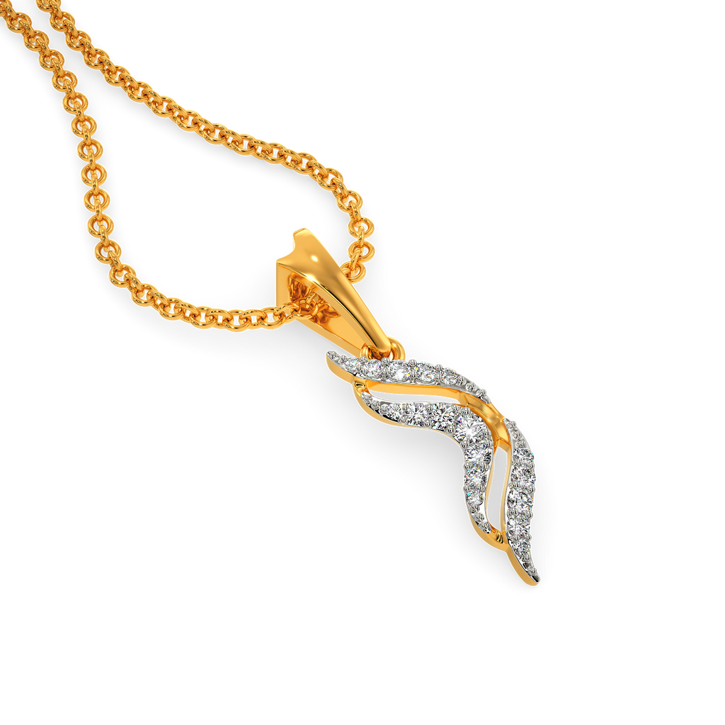 Feather Extravagance Diamond Pendants