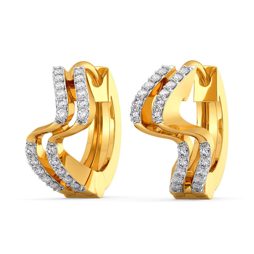 French Curves Diamond Earrings