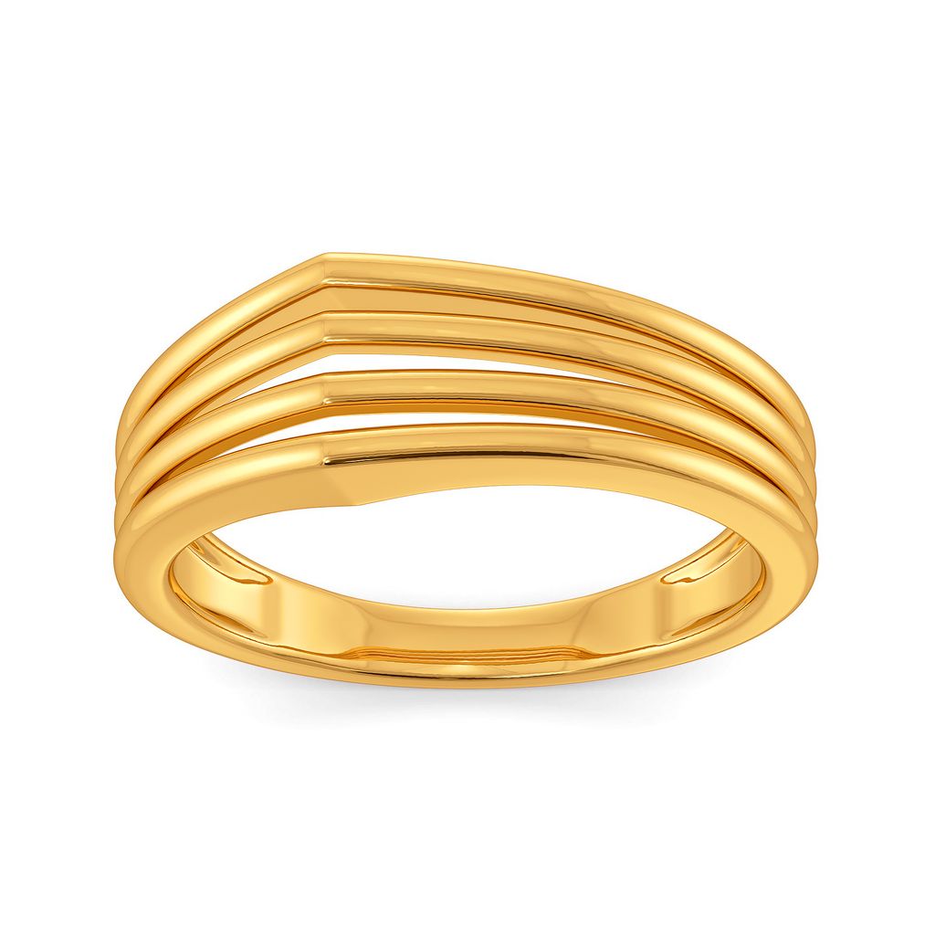 A Puffed Pair Gold Rings alternate view 3