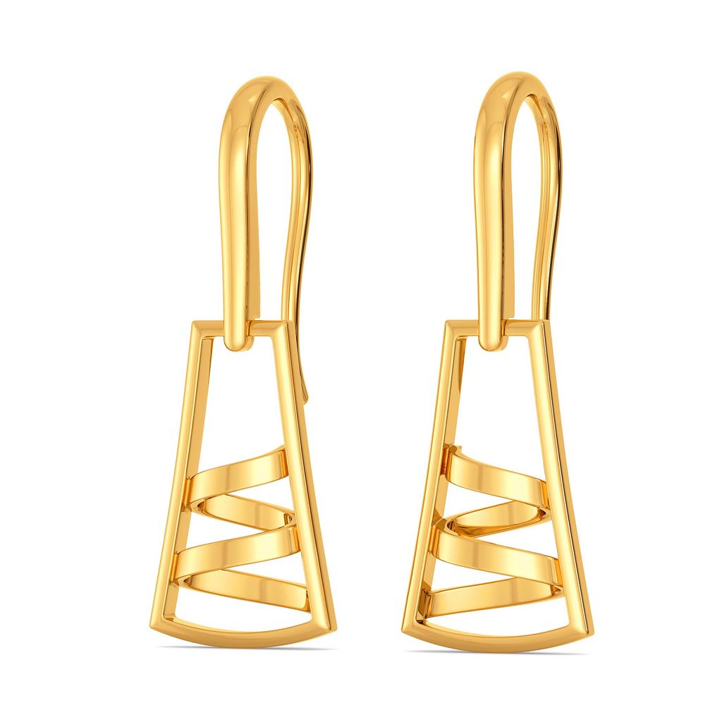 Edgy Elements Gold Earrings
