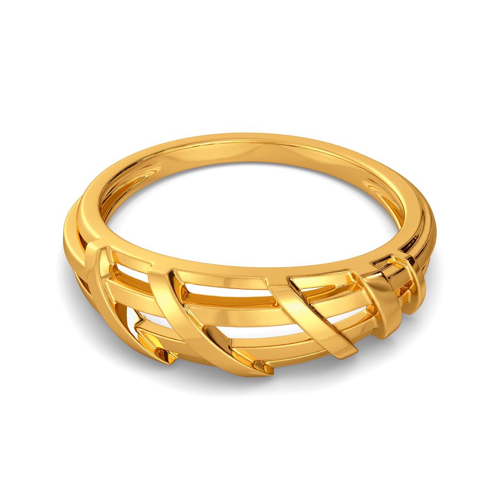 Edgy Elements Gold Rings image