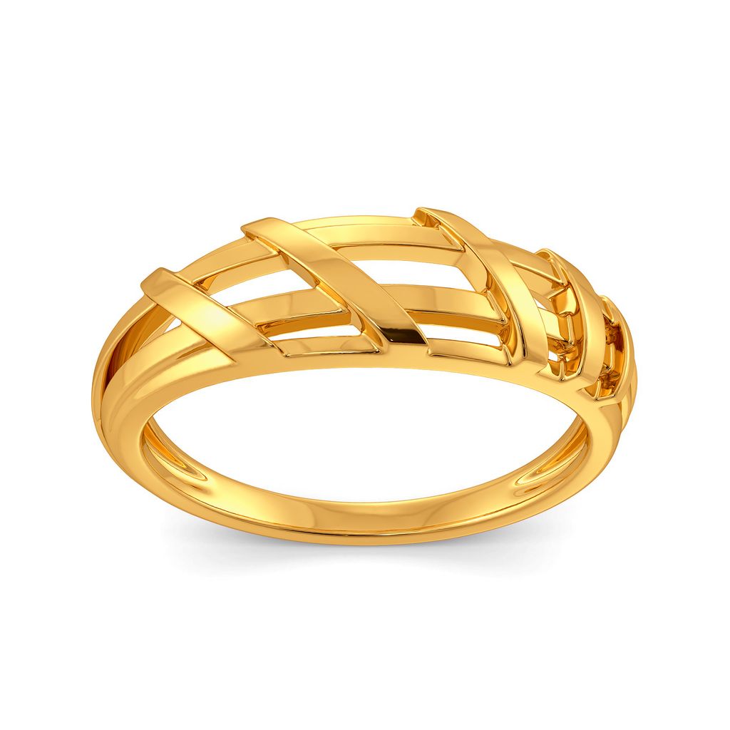 Edgy Elements Gold Rings alternate view 3