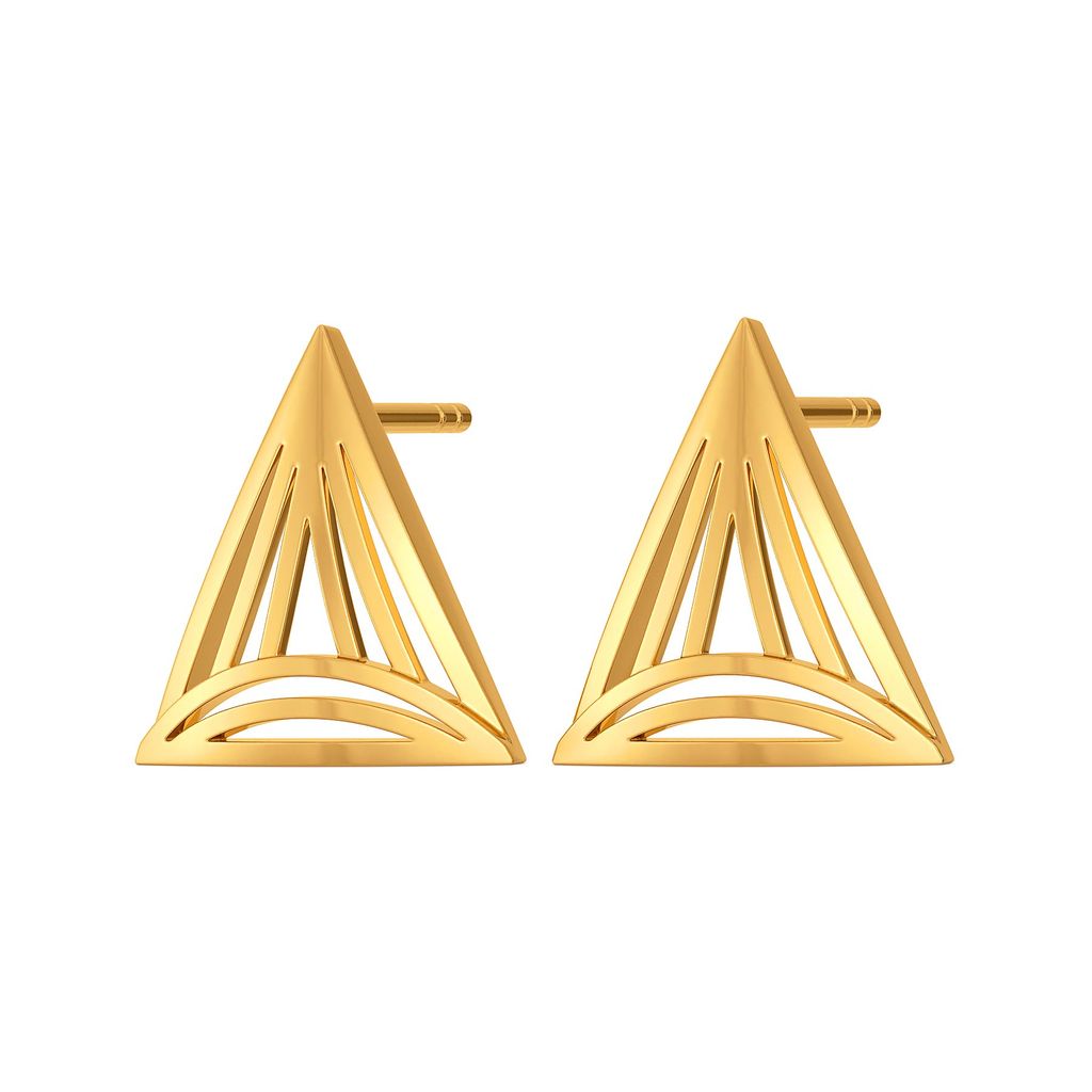 Quirky Picks Gold Earrings