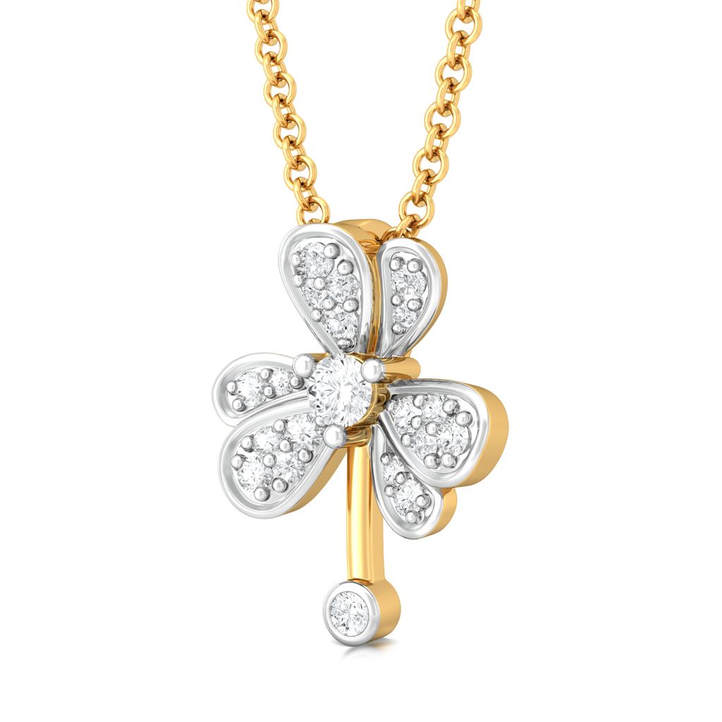 Treble Corsage Diamond Pendants