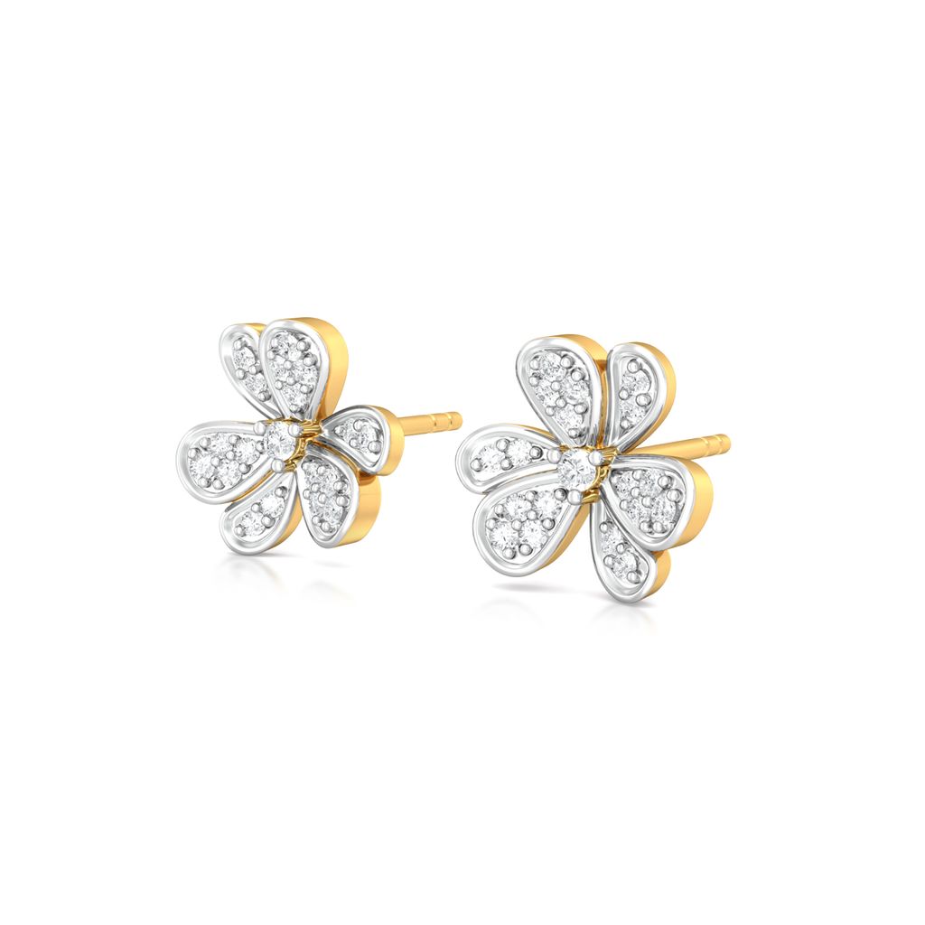 Treble Corsage Diamond Earrings