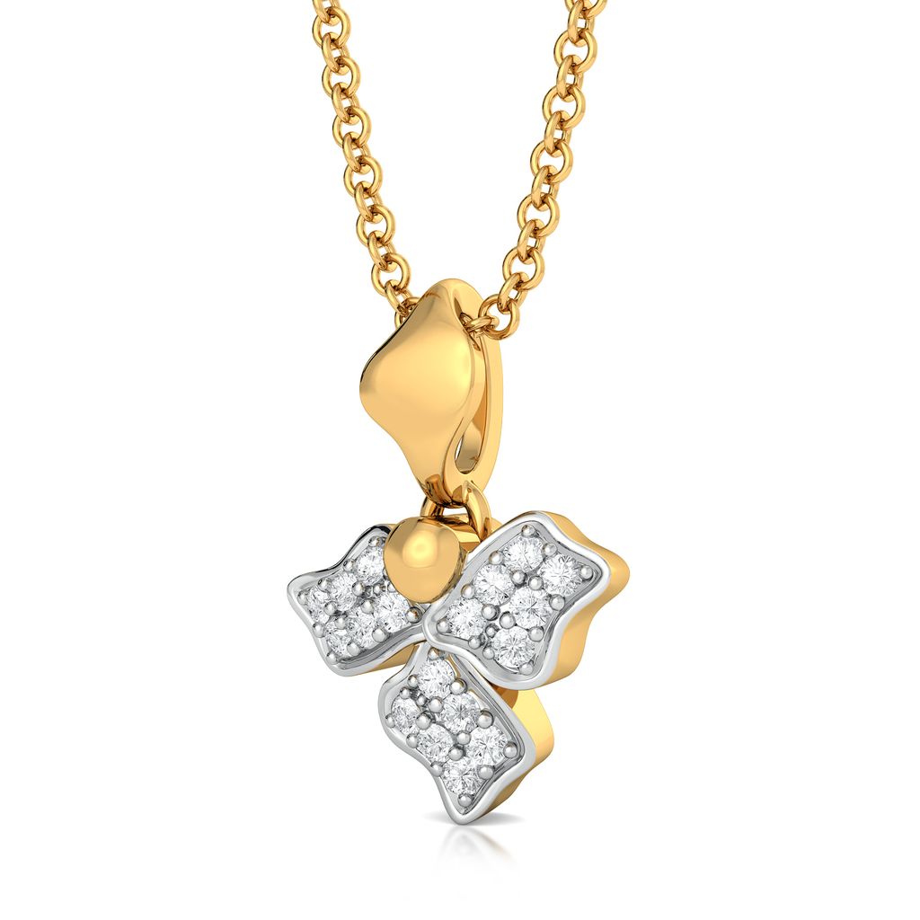 Sepal Steeple Diamond Pendants