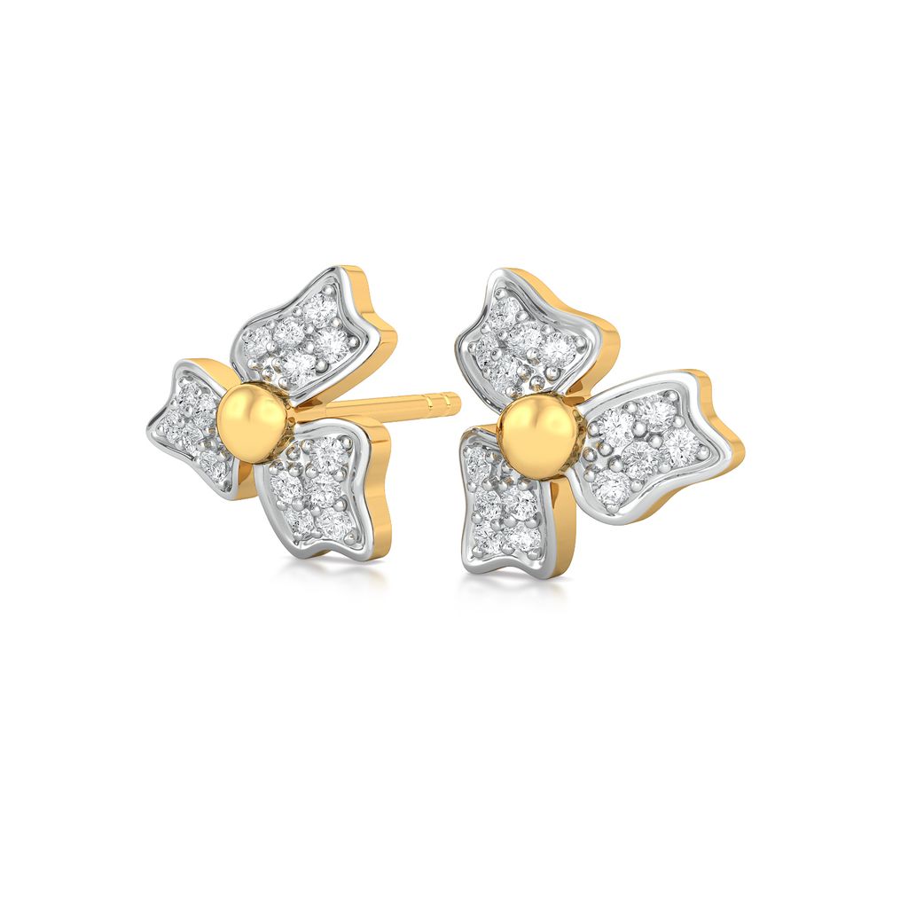 Sepal Steeple Diamond Earrings