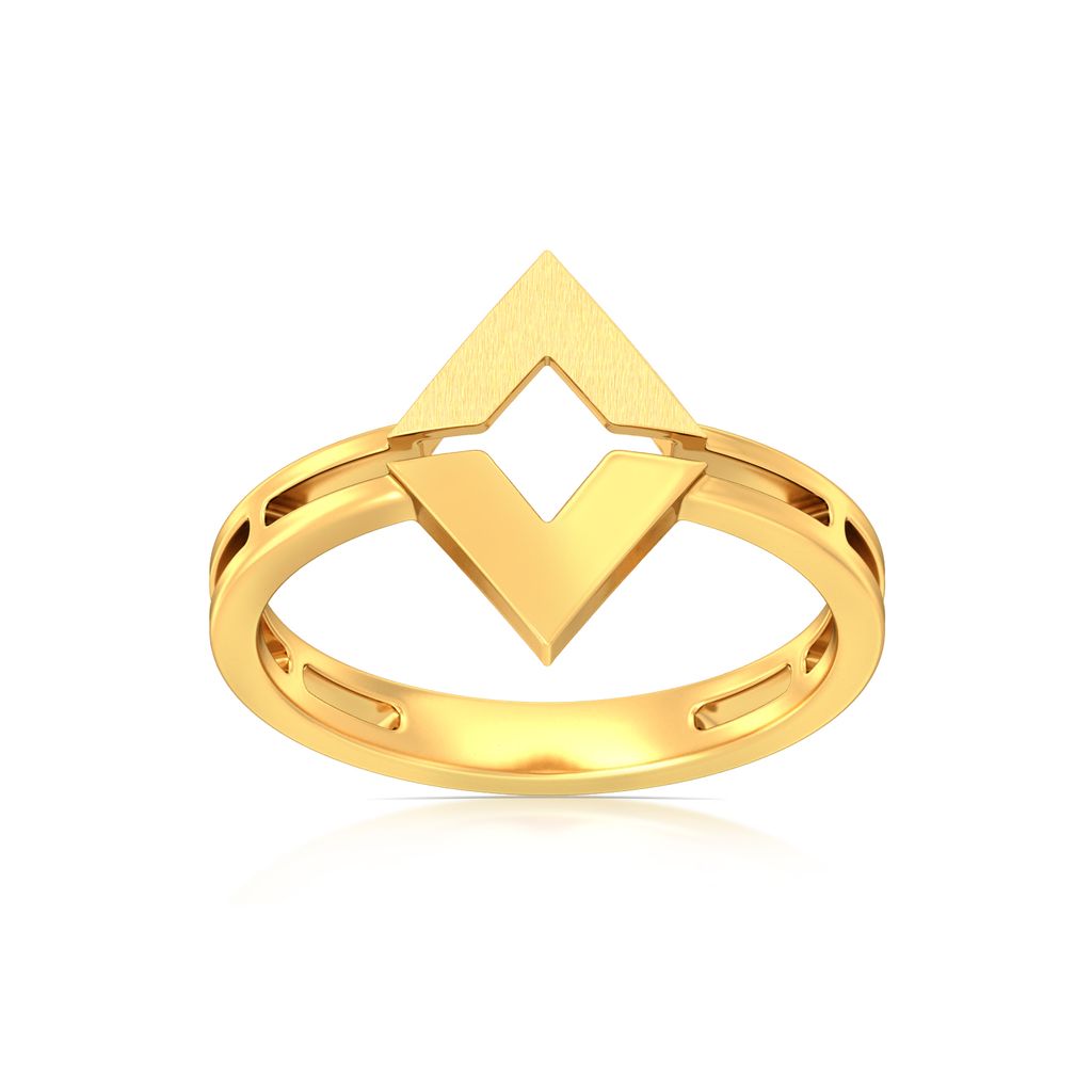 Triangular Tales Gold Rings alternate view 3