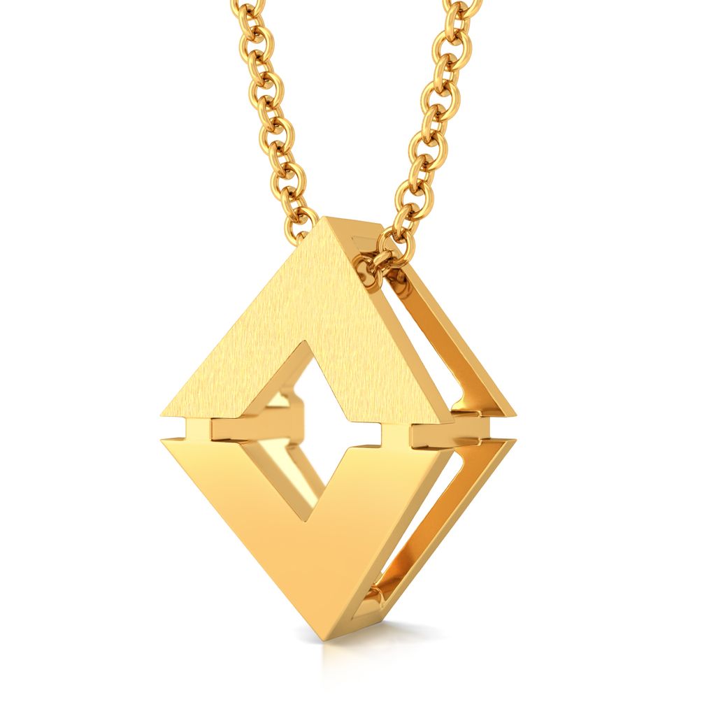 Triangular Tales Gold Pendants