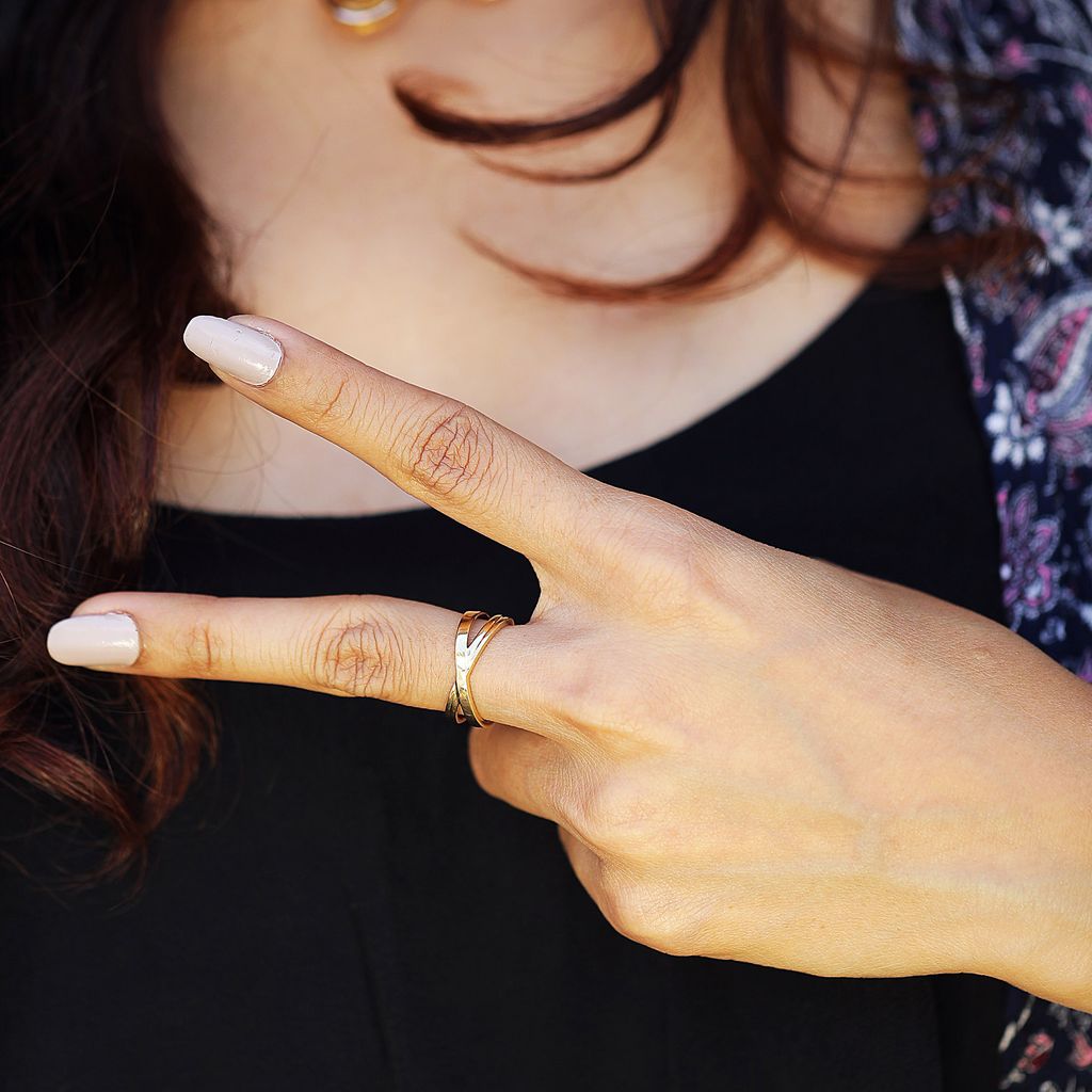 Simplistic Grace Gold Rings alternate view 1
