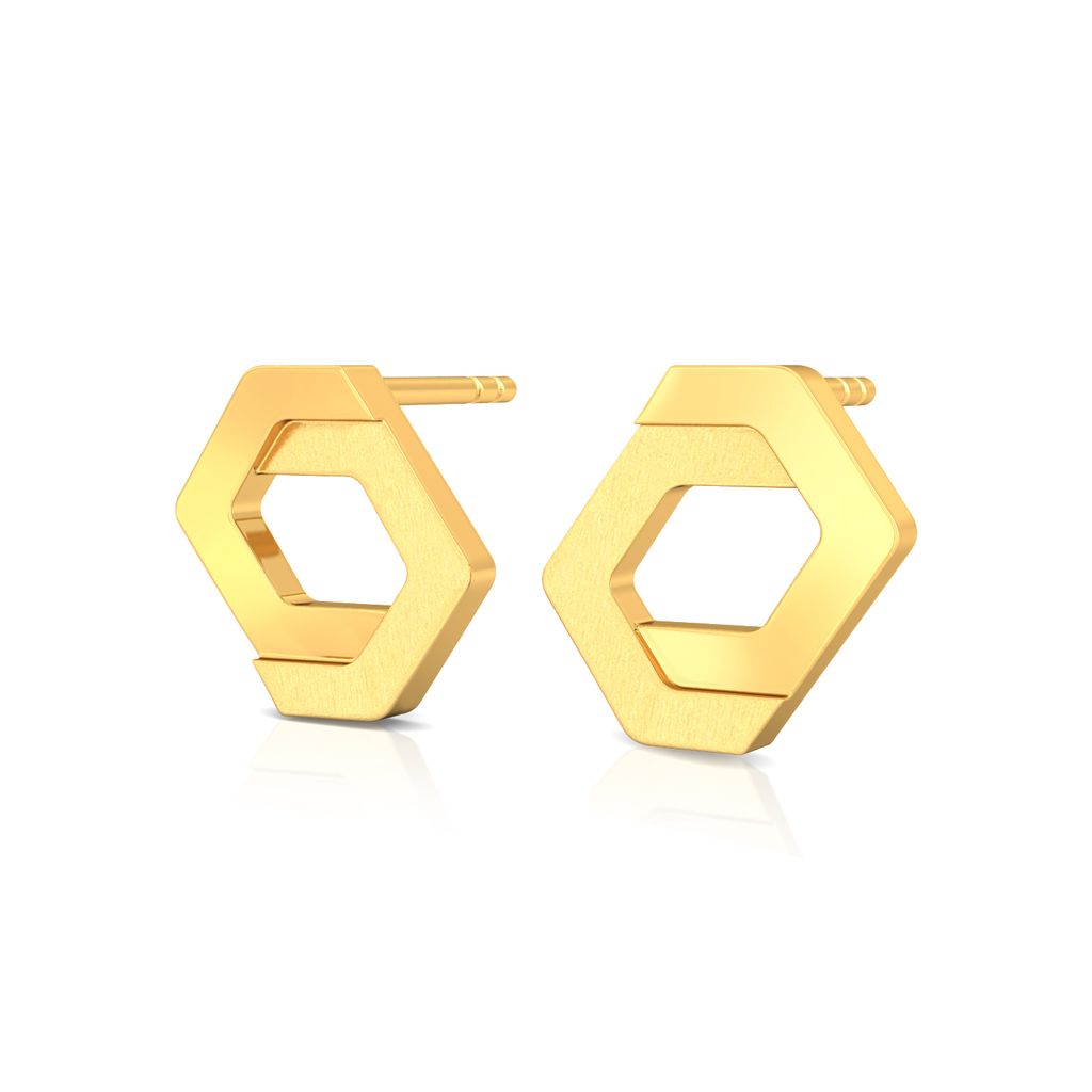 Gold Entwined Gold Earrings